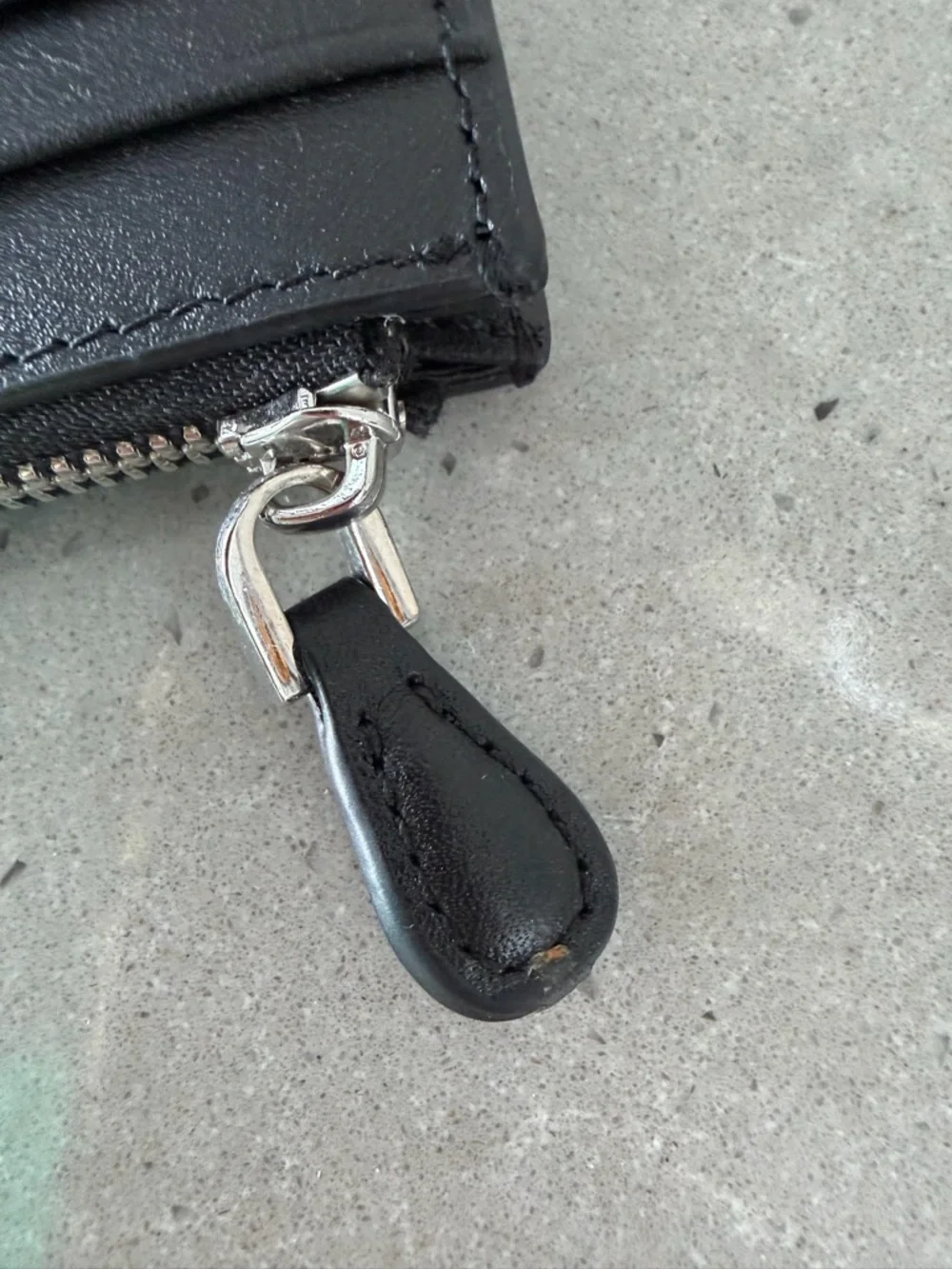 Valentino Black Leather Card Holder Wallet